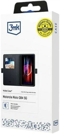 Etui z klapką 3MK Wallet Case dla Motorola Moto G84 Black (5903108564717) - obraz 2