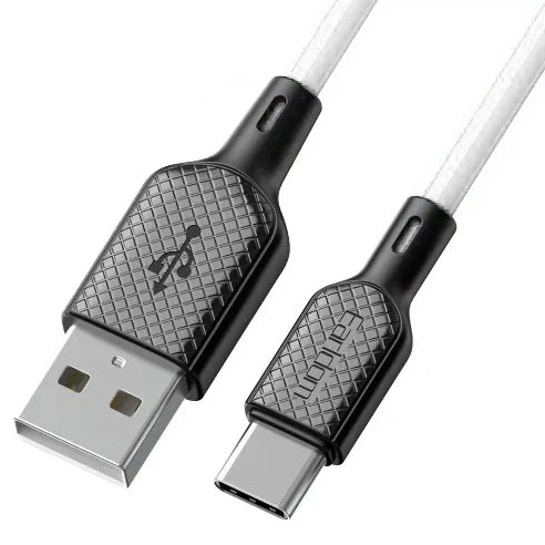 Кабель USB to Type-C 2.4A 1м Earldom EC-154C White (786264) - Фото 1 Кабель USB to Type-C 2.4A 1м Earldom EC-154C White (786264) - изображение 1