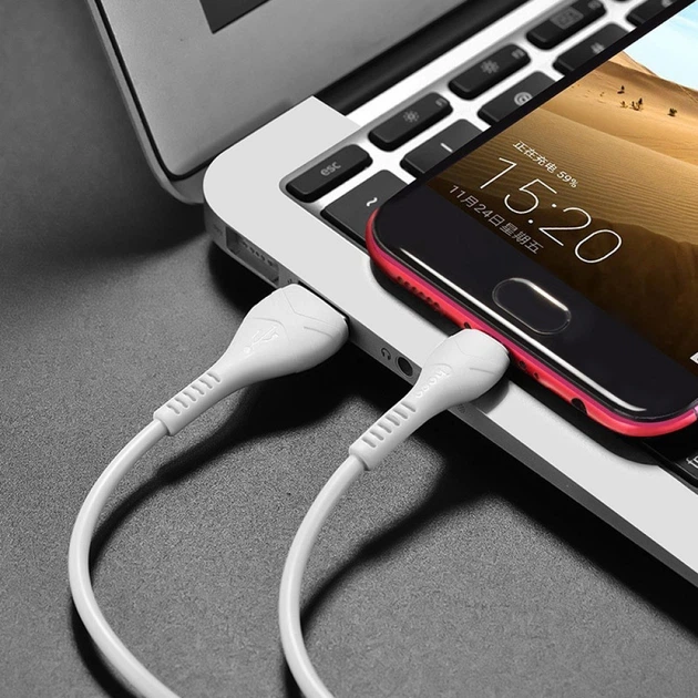 Кабель Micro USB 3A (1м) — Hoco X37 — White (750045) - Фото 7 Кабель Micro USB 3A (1м) — Hoco X37 — White (750045) - изображение 7
