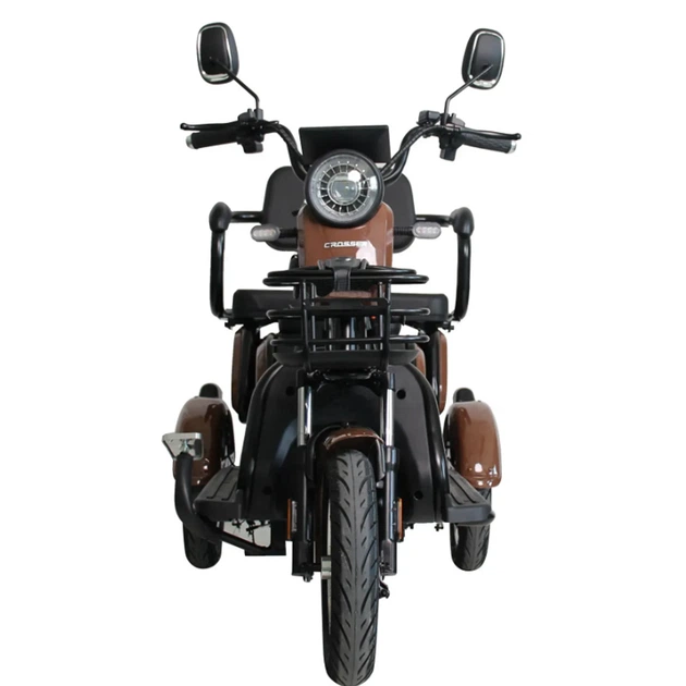 Триколісний електроскутер на акумуляторі 1200W і 10 дюймових колесах Crosser TR-1 PRO Коричневий - Фото 2 Триколісний електроскутер на акумуляторі 1200W і 10 дюймових колесах Crosser TR-1 PRO Коричневий - зображення 2