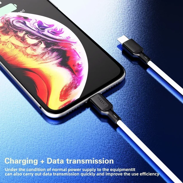 Кабель USB-C to USB-C 60W PD, 1 м, Earldom EC-153, белый (786266) - изображение 3