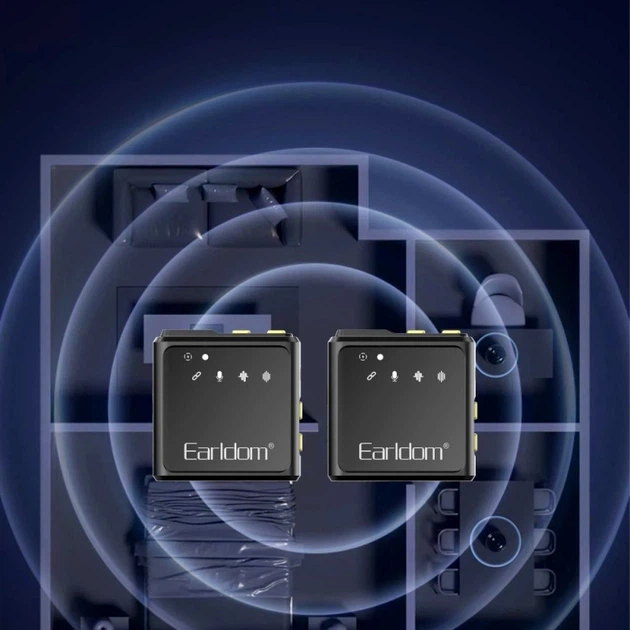 Бездротовий петличний мікрофон Earldom ET-MC9L Lightning для iPhone з шумозаглушенням (786310) - изображение 5