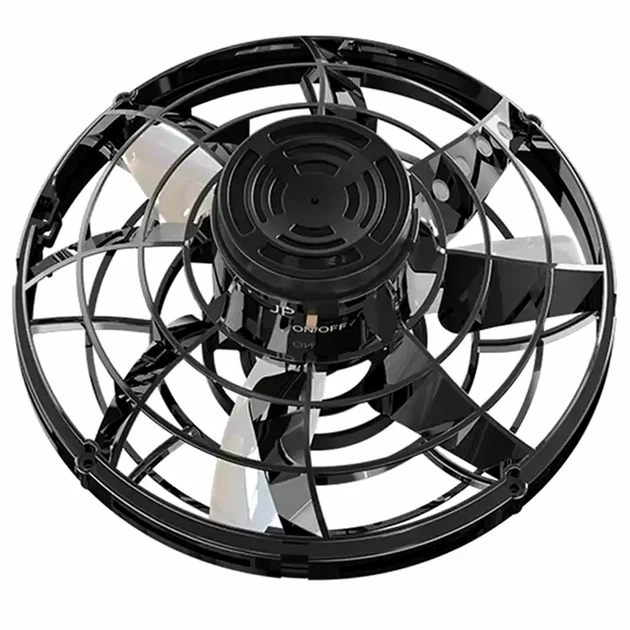 Літаючий спіннер FLY з LED підсвічуванням USB зарядка 250 мА розмір 8х4 см чорний іграшка для дітей - зображення 5