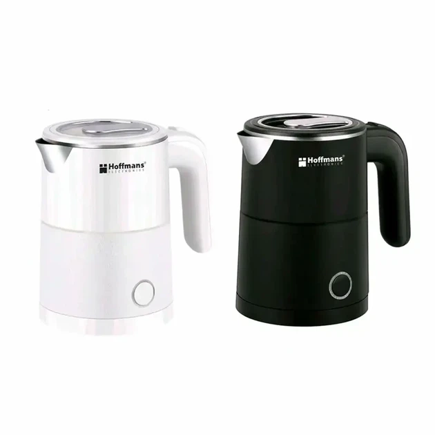 Электрочайник 0.8L 1000W автоотключение черный Hoffmans HM-2561 для кухни и путешествий - Фото 2 Электрочайник 0.8L 1000W автоотключение черный Hoffmans HM-2561 для кухни и путешествий - изображение 2