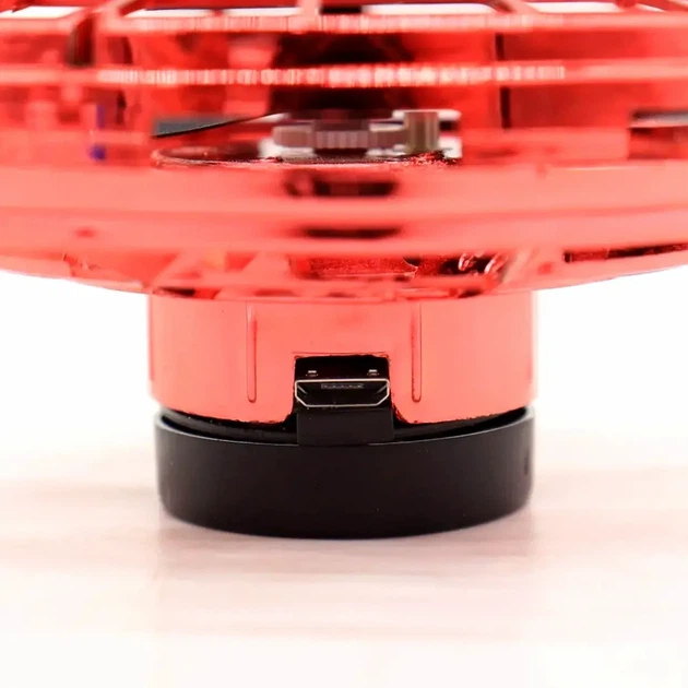 Літаючий спіннер FLY з LED підсвічуванням та зарядкою від USB 250 мА червоний розмір 8х4 см іграшка для дітей - Фото 3 Літаючий спіннер FLY з LED підсвічуванням та зарядкою від USB 250 мА червоний розмір 8х4 см іграшка для дітей - зображення 3
