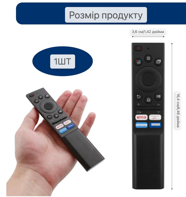 Универсальный пульт для телевизора Samsung Smart TV QLED OLED 4K 8K, пульт дистанционного управления Samsung TV с Netflix - изображение 3