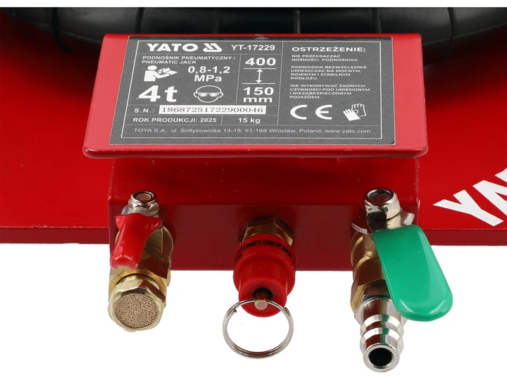Автомобільний пневматичний підйомник YATO Сніговик 4 т короткий (YT-17229) - зображення 4