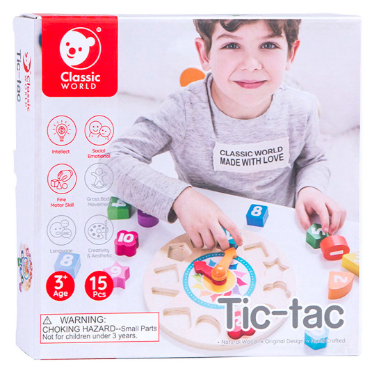 Edukacyjny zestaw do gry Classic World Tic-Tac Shapes 15 el. 3655 (6927049006074) - obraz 4