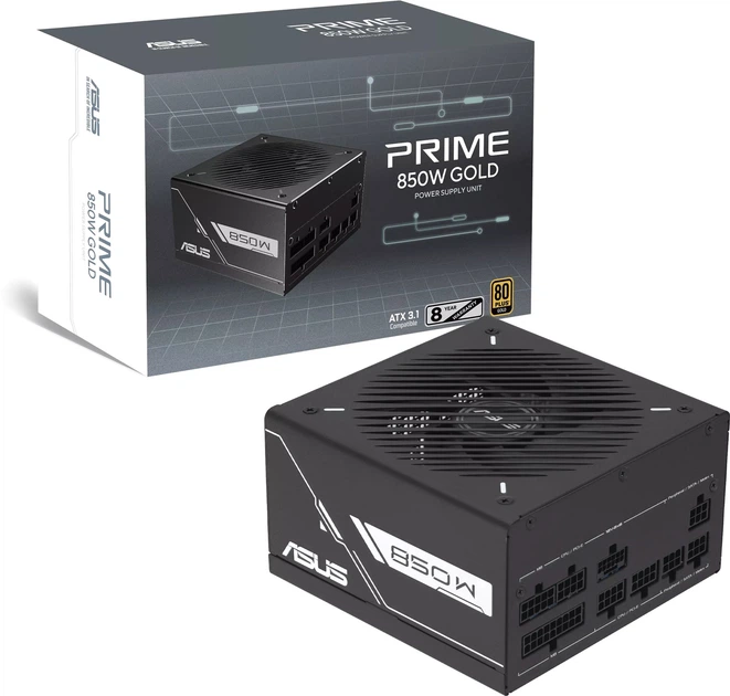 Zasilacz ASUS Prime 850W Gold Black (90YE00U2-B0NA00) - obraz 9