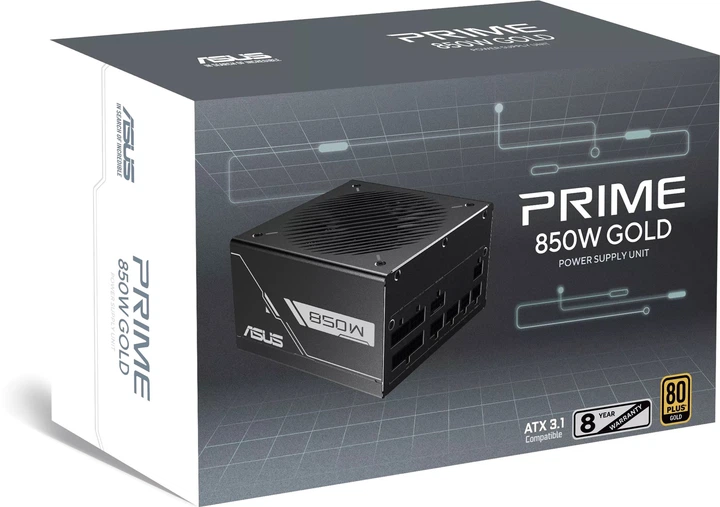 Zasilacz ASUS Prime 850W Gold Black (90YE00U2-B0NA00) - obraz 10