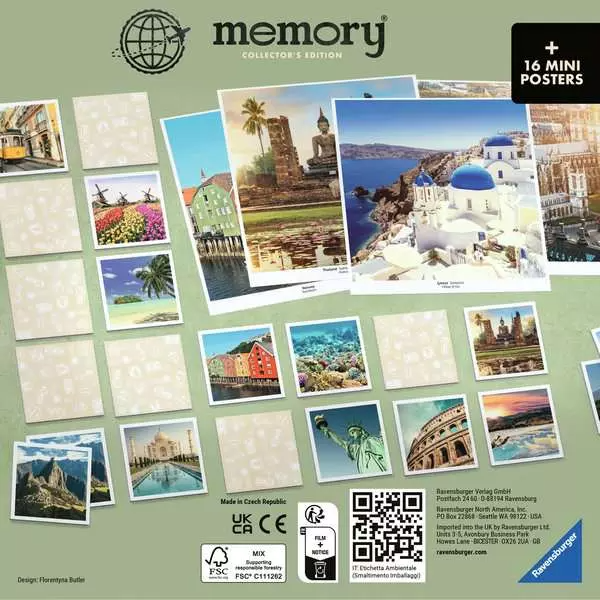 Настільна гра Ravensburger Collector's Memory Travel Destinations (англійська версія) (4005556273799) - зображення 3