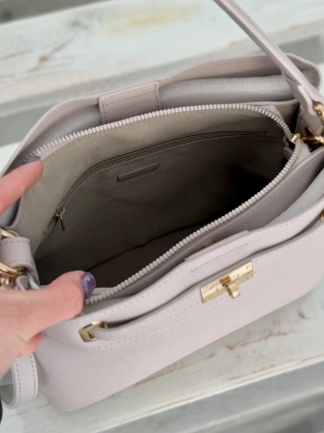 Жіноча сумка з екошкіри David Jones CM6829-3 - світло-ліловий - зображення 7