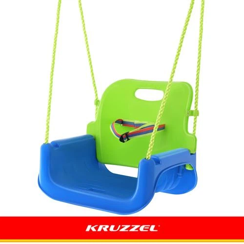 Дитяча гойдалка 3в1зелено-блакитна Kruzzel 27358 - зображення 6