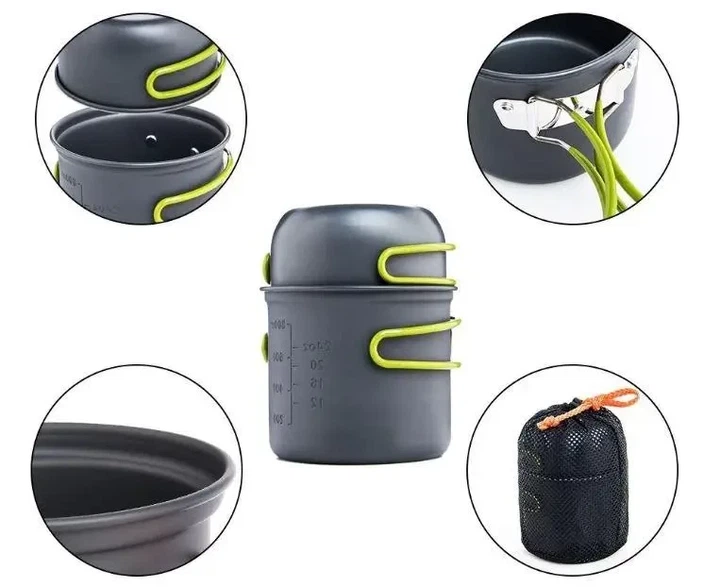 Легкий туристический набор походная посуда со столовыми приборами 5 предметов - Фото 5 Легкий туристический набор походная посуда со столовыми приборами 5 предметов - изображение 5