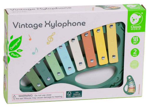 Drewniany ksylofon Classic World Wooden Vintage 40578 (6927049045783) - obraz 3