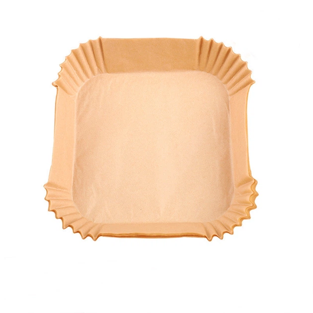 Пергаментна форма для аерогрилю та духовки, вкладиші Air Fryer Paper Liners для випікання 20х4.5см, квадратна, 100шт. - зображення 4