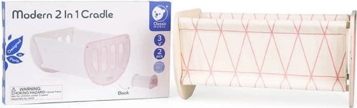 Ліжечко для ляльок Classic World Wooden Cradle 2 в 1 Дерев'яне 50547 (6971608442353) - зображення 4