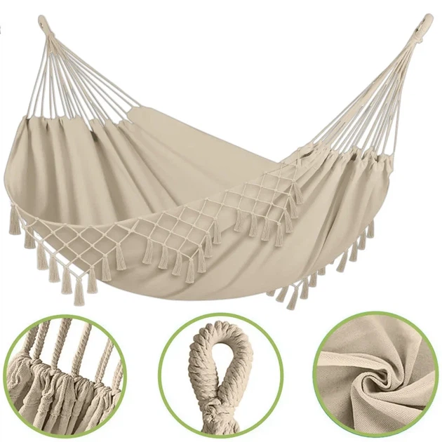 Гамак KRUMAD Boho бежевий 150 x 190 см KMDW24 - изображение 3