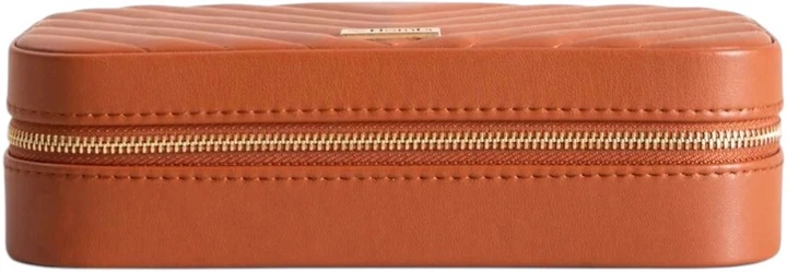 Шкатулка для прикрас Homla Rinas з прошиттям у вигляді ялинки коричнева 20,5x10,5x6 см (5906496752728) - зображення 4