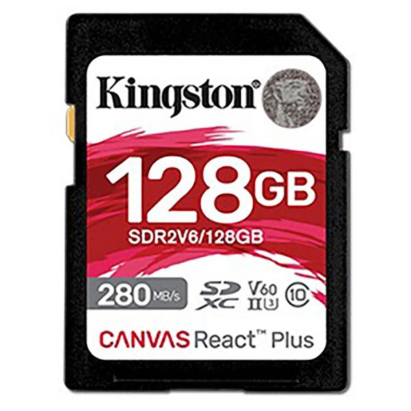 Карта пам'яті Kingston Canvas React Plus V60 SDR2V6, 128 Гб. - 480518 - Фото 1 Карта пам'яті Kingston Canvas React Plus V60 SDR2V6, 128 Гб. - 480518 - зображення 1
