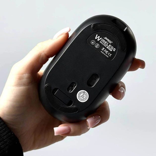 Беспроводная мышь Jedel WD133, BT5.0, 2.4G, 800-1600DPI, 400mAh, black - изображение 7