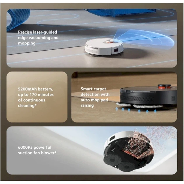 Робот-пылесос Xiaomi Robot Vacuum S20+ Black - изображение 7