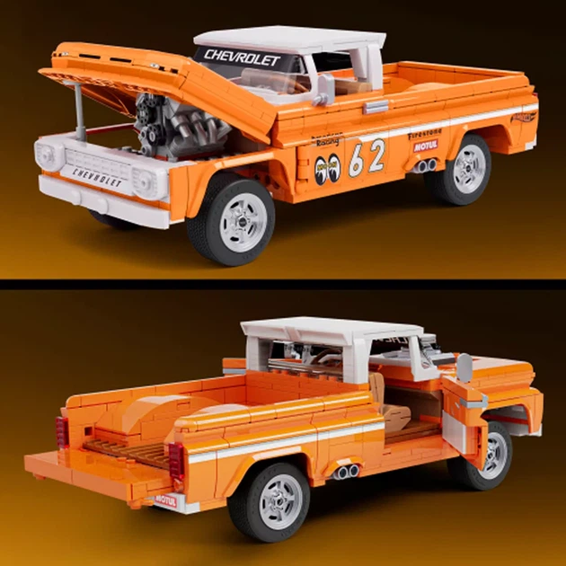 Машинка-конструктор Hot Wheels Brick Shop Elite Custom '62 Chevy