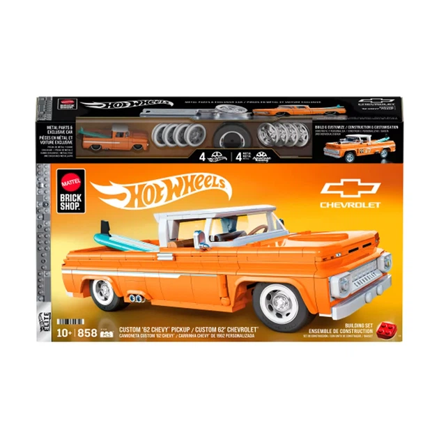 Машинка-конструктор Hot Wheels Brick Shop Elite Custom '62 Chevy