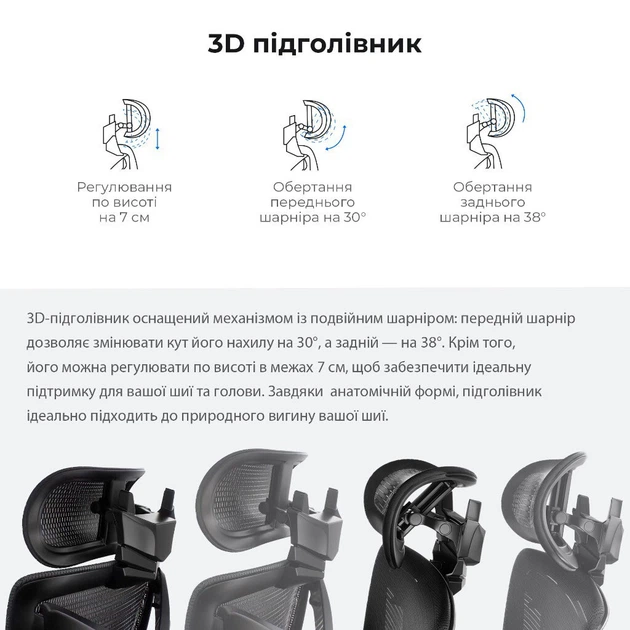Кресло для геймеров Anda Seat X-Air Mega, Черный - 560043 - изображение 14