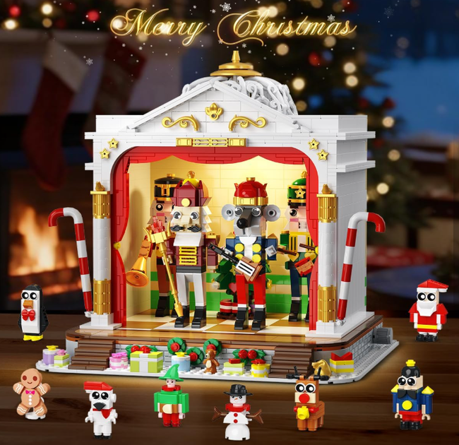 Рождественский конструктор Лускунчик Театр, Christmas Nutcracker Theatre Building Toy, новогодний конструктор здания театра - изображение 3