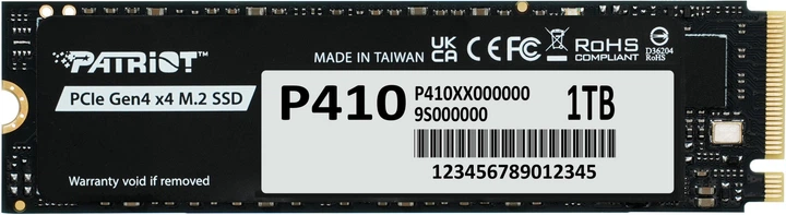 SSD накопитель Patriot P410 1 TB (P410P1TBM28H) - Фото 1 SSD накопитель Patriot P410 1 TB (P410P1TBM28H) - изображение 1