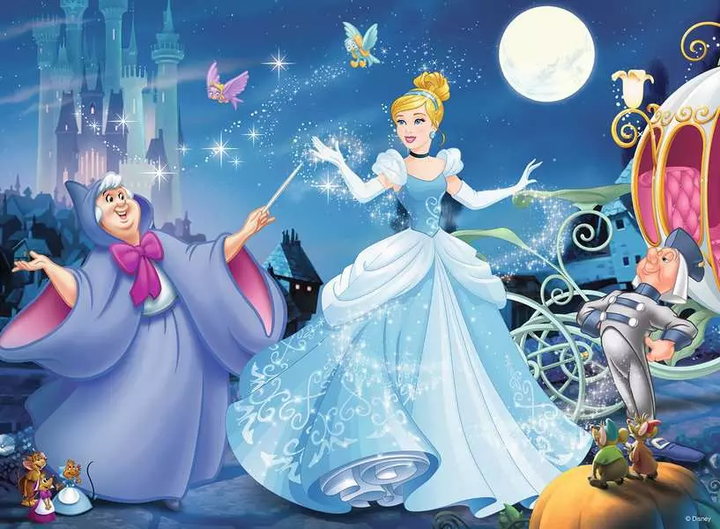 Puzzle Ravensburger Disney Kopciuszek brokatowy XXL 100 elementów 13671 (4005556136711) - obraz 2
