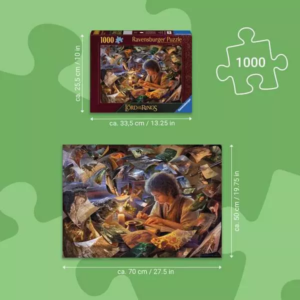 Пазл Ravensburger The Lords of the Rings Подорож Фродо 1000 елементів 12001810 (4005555018100) - зображення 3