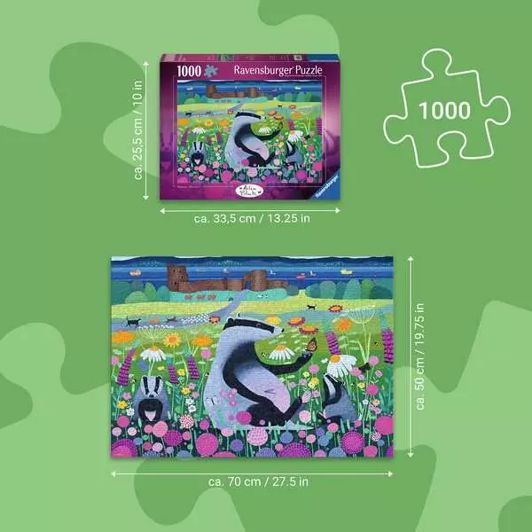 Пазл Ravensburger Пустотлива галявина 1000 елементів 12001753 (4005555017530) - зображення 3