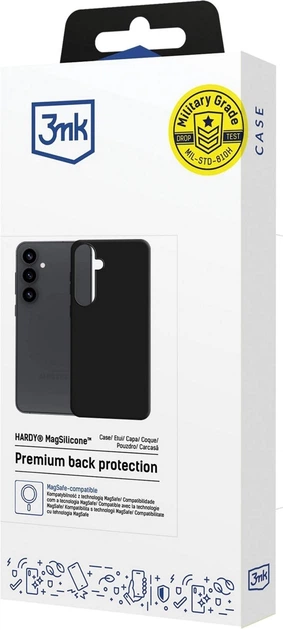 Панель 3MK HARDY MagSilicone для Samsung Galaxy S25 Black (5903108661287) - зображення 2