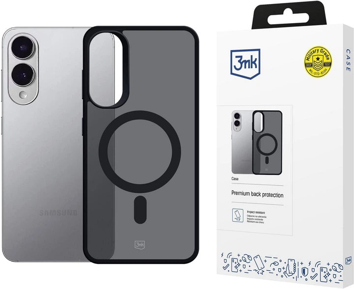 Etui 3MK Smoke MagCase do Samsung Galaxy S25 Edge Black (5903108651844) - obraz 2