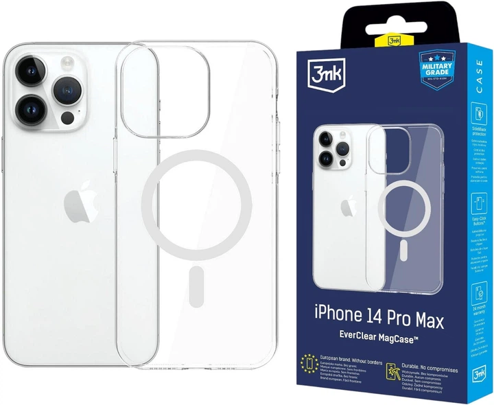 Панель 3MK EverClear MagCase для Apple iPhone 14 Pro Max Clear (5903108657143) - зображення 2