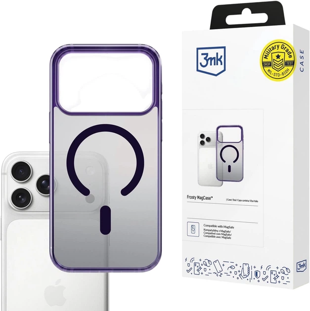 Etui plecki 3MK Frosty MagCase do Apple iPhone 17 Pro Purple (5903108664936) - obraz 2