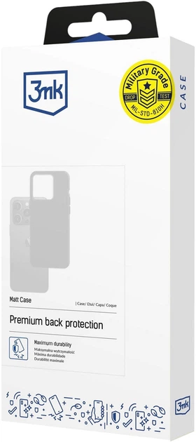 Etui plecki 3MK Matt Case do Motorola Edge 50 Neo Black (5903108608039) - obraz 2