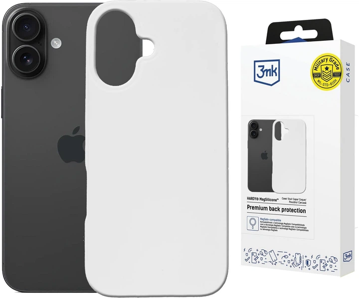 Панель 3MK Hardy MagSilicone для Apple iPhone 16 White (5903108662024) - зображення 2