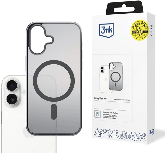 Панель 3MK Frosty MagCase для Apple iPhone 17 Black (5903108664356) - зображення 2