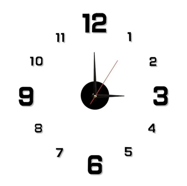Настінний 3D годинник DIY Modern Wall Clock з великими цифрами, безшумний кварцовий механізм - Фото 2 Настінний 3D годинник DIY Modern Wall Clock з великими цифрами, безшумний кварцовий механізм - изображение 2