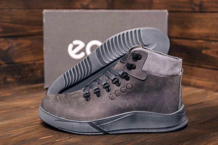 Зимние кожаные спортивные ботинки, кроссовки на меху Nubuck Grey 41 - Фото 1 Зимние кожаные спортивные ботинки, кроссовки на меху Nubuck Grey 41 - изображение 1