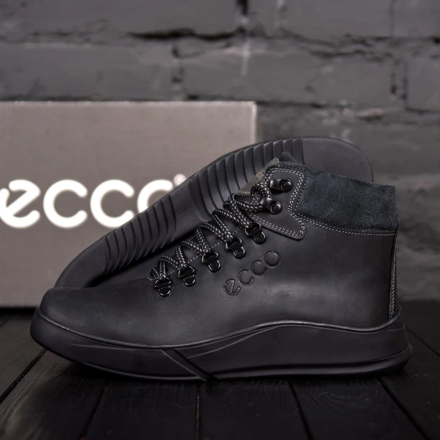 Зимние кожаные спортивные ботинки, кроссовки на меху Nubuck Black 41 (арт. 39113747) - изображение 3
