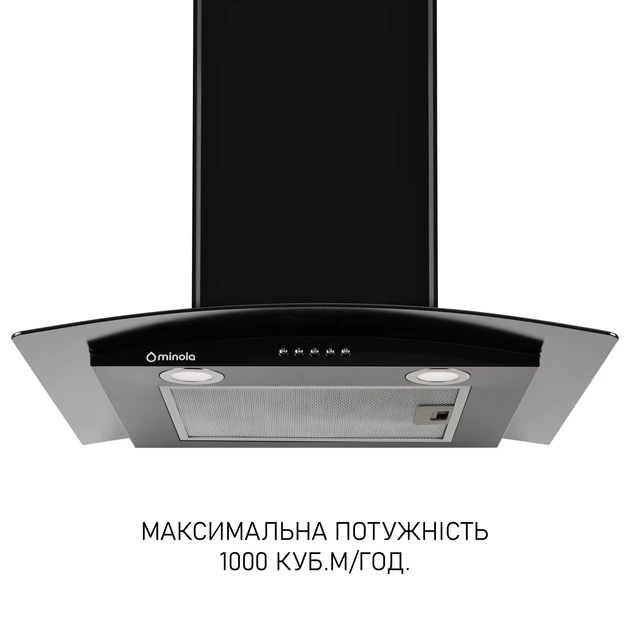 Вытяжка декоративная Minola MTG 6642 BL LED - изображение 2
