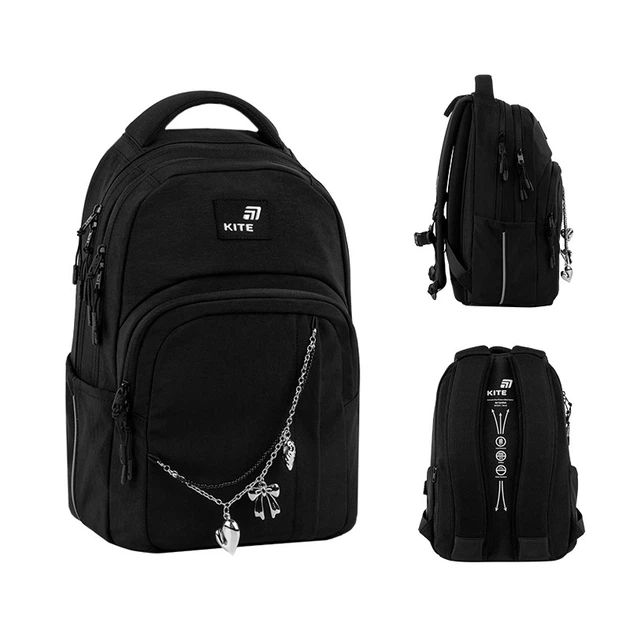 Рюкзак Kite Education teens 2578M Black&Charm (k26-2578m-1) - Фото 3 Рюкзак Kite Education teens 2578M Black&Charm (k26-2578m-1) - зображення 3
