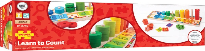 Дерев'яна рахівниця Bigjigs Toys з дисками BJ531 (0691621195314) - зображення 4