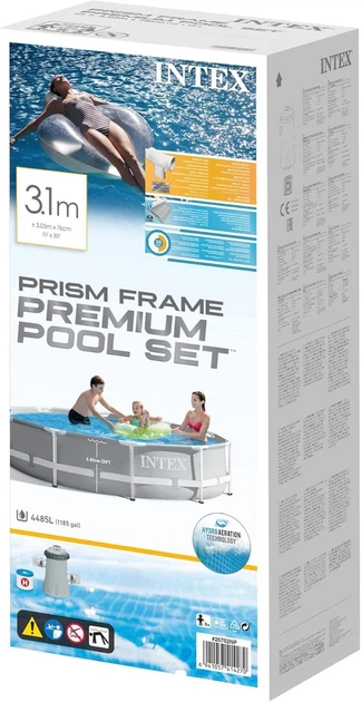 Великий каркасний басейн Intex 26702 NP Prism Frame Pool 305 x 76 см на 4485 л - изображение 5