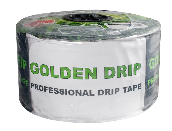 Капельная лента 8 mil шаг 15 см бухта 1000 метров эмитерная GOLDEN DRIP для полива растений черного цвета - изображение 3