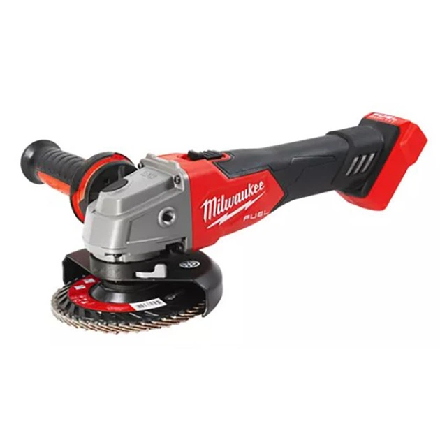 Шлифмашина угловая аккумуляторная бесщеточная MILWAUKEE, M18 FSAG125X-0, диаметр 125мм (каркас, антивибрационная боковая ручка, - изображение 2